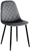 Jedálenská stolička ORLANDO zamatová, grafitová