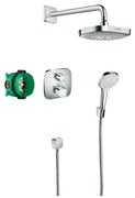 Hansgrohe Croma Select E, sprchový systém pod omietku s termostatom Ecostat E, chrómová, HAN-27294000