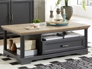 Konferenčný stolík so zásuvkou Jasmin, grafit/dub%