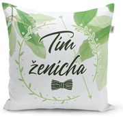 Sablio Vankúš Tím ženícha Motýlek: 40x40 cm