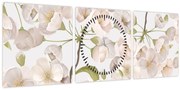 Obraz - Bloom with grace N⁰1 (s hodinami) (90x30 cm)