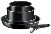 Hliníková súprava riadu 5 ks INGENIO EASY COOK &amp; CLEAN BLACK L1549043 – Tefal