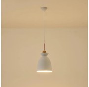 Luster na lanku 1xE27/15W/230V biela pr. 19,5 cm