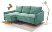 Rohová sedacia súprava Robin, Ľavá, tyrkysová (Poso 26)