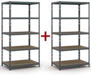 Policový regál 1+1 ZADARMO, 1790x900x600 mm, nosnosť 175kg