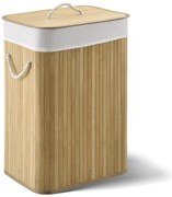 72 l bambusový košík na bielizeň s vekom a vreckom