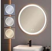 Brilagi-LED stmievateľné vyhrievané zrkadlo s podsvietením ALU PRO LED/18W/230V pr. 60 cm IP44 matný chróm