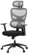Kancelárska ergonomická stolička GRANT — sieť, látka, čierna / sivá