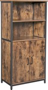 XXXLutz VYSOKÁ KOMODA, hnedá, čierna, 60/124,5/35 cm Boxxx - Online Only drobný nábytok - 002543025701