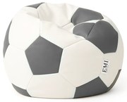 Sedací vak futbalová lopta malá bielosivá EMI