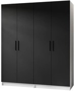 Skriňa X2 Gold 2d Biela/Čierna