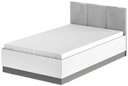 Posteľ 120 Mell 01 šedá + rošt so zdvihákom