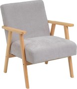 Sivé ženilkové kreslo Vintage – Casa Selección