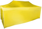 Rýchlorozkladací nožnicový stan 3x6m – hliníkový, Žltá, 4 bočné plachty
