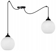 Závesné svietidlo Eliza Spider, 2x biele sklenené tienidlo (výber z 2 farieb konštrukcie)