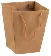 Hnedý vodeodolný kvetináč v tvare tašky - 17*17*20 cm