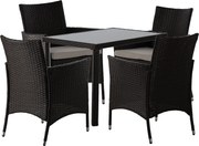 CH Súprava ratanového nábytku- tmavohnedá