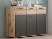 Komoda so zásuvkou Mason 120 cm, dub/šedá%