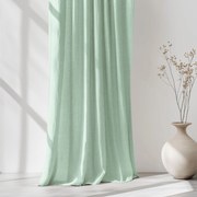 Goldea záves z ľanovej zmesi - svetlo mätový 140x145 cm
