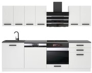 Kuchynská linka Belini Premium Full Version 240 cm biely mat s pracovnou doskou SUSAN