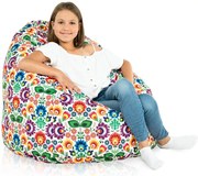 Detský sedací vak L – ergonomický vak hruška, ručne šitý, prateľný poťah Veľkosť: XL