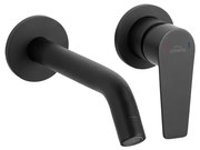 Invena Dokos, podomietková umývadlová batéria, čierna matná, INV-BP-19-U04-A