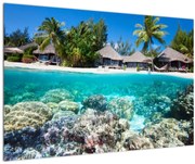 Obraz pláže na tropickom ostrove (90x60 cm)