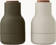 Malé mlynčeky na soľ a korenie's vrchnákmi z orechového dreva Bottle Grinder, 2 ks