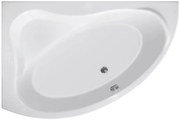 Aqualine Aqualine, ORAVA vaňa 150x90x38cm bez nožičiek, ľavá, biela, G1590