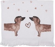 Kuchynský froté uterák s jazvečíkmi Dachshund Love - 40x66 cm