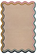 Krémový ručne tkaný vlnený koberec 120x170 cm Leo Scallop – Flair Rugs