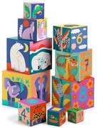 Skladacie kocky pyramída - divoké zvieratá