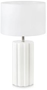 Biela stolová lampa Markslöjd Column, výška 44 cm