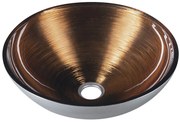 Sapho Sapho, MURANO WENGE sklenené umývadlo na dosku, priemer 40cm, meď/strieborná, AL5318-66