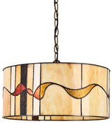 Moderný vitrážový luster na retiazke Prezent 211 vzor 11