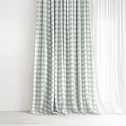Goldea bavlnený záves - šalviovo zelené kocky 140x150 cm