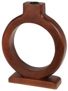 Drevený svietnik Mango, 16x21 cm, hnedá