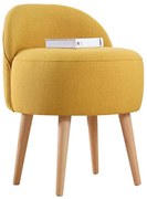 Taburet NIKI, priemer 46 cm, žltý