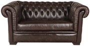 furniture-nabytek.cz - Kožená sedačka Chesterfield dvojmiestna