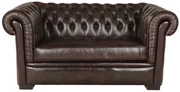 furniture-nabytek.cz - Kožená sedačka Chesterfield dvojmiestna
