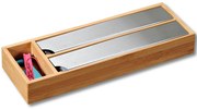 Drevený organizér na fólie s rezačkou Triple, 39,5x13x5,5 cm