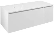 Sapho Sapho, LOREA skrinka s umývadlom 121x46x51,5cm (90+30), ľavá, biela matná, LE090-3131-L-01