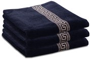 Osuška GREEK 70x130 cm čierna, 100% bavlna