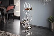 Dizajnový stojan na víno Moscatel strieborný 93cm