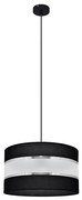 Luster na lanku HELEN 1xE27/15W/230V pr. 35 cm čierna/strieborná