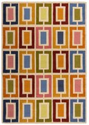 Ručne všívaný kusový koberec Illusion Retro Blocks Multi, 80x150, viacfarebná, detská izba, Flair Rugs
