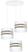 Luster na lanku CORAL 3xE27/60W/230V biela