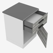 Kuchynská skrinka Belini Premium Full Version spodná so zásuvkami 60 cm šedý antracit Glamour Wood s pracovnou doskou