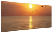 Obraz - Západ slnka nad oceánom (120x50 cm)