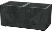 Kvetináč SIERRA CASE BETON EFFECT 57,7 cm, čierna, S